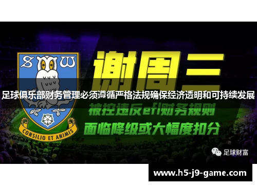 足球俱乐部财务管理必须遵循严格法规确保经济透明和可持续发展